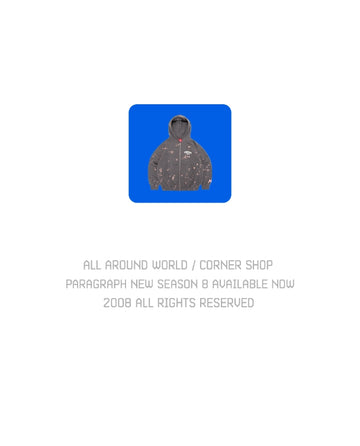 22FW Water Print Washing Hood Zip Up No.019